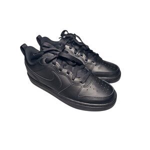 Nike Court Borough Low 2 GS Kids Black Sneakers Size 5Y Athletic Shoes